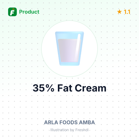 35% Fat Cream – summary card, no photo uploaded yet
