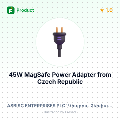 45W MagSafe Power Adapter – summary card, no photo uploaded yet