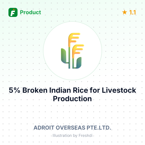 5% Broken Indian Rice for Livestock Production – summary card, no photo uploaded yet