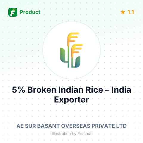 5% Broken Indian Rice – summary card, no photo uploaded yet