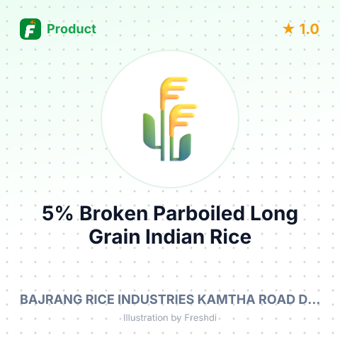5% Broken Parboiled Long Grain Indian Rice – summary card, no photo uploaded yet