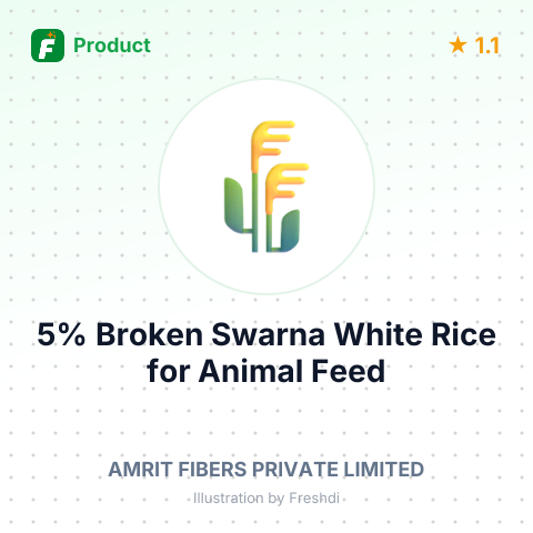 5% Broken Swarna White Rice for Animal Feed – summary card, no photo uploaded yet