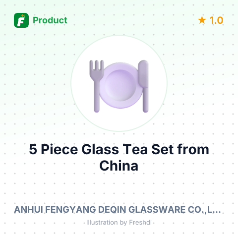 5 Piece Glass Tea Set – summary card, no photo uploaded yet