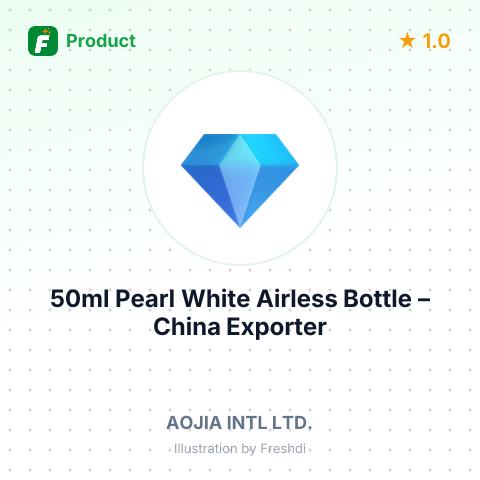 50ml Pearl White Airless Bottle – summary card, no photo uploaded yet