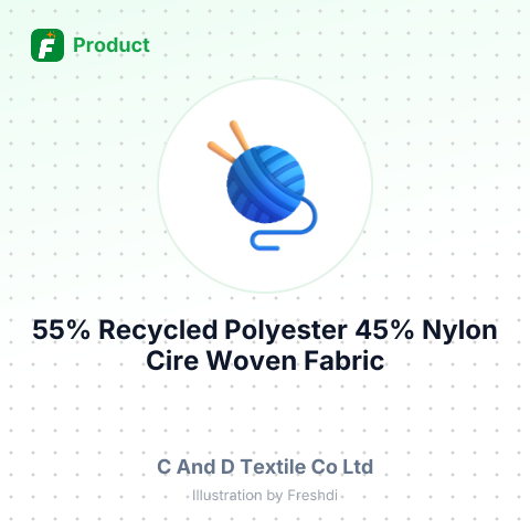 55% Recycled Polyester 45% Nylon Cire Woven Fabric – summary card, no photo uploaded yet