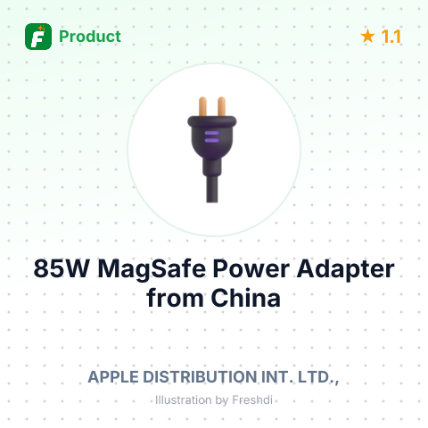 85W MagSafe Power Adapter – summary card, no photo uploaded yet