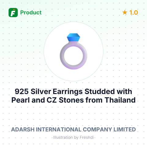 925 Silver Earrings Studded with Pearl and CZ Stones – summary card, no photo uploaded yet