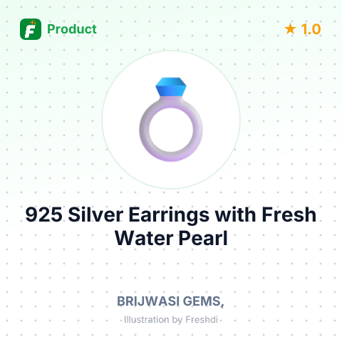 925 Silver Earrings with Fresh Water Pearl – summary card, no photo uploaded yet