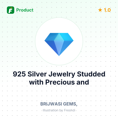 925 Silver Jewelry Studded with Precious and Semi-Precious Stones and Pearls – summary card, no photo uploaded yet