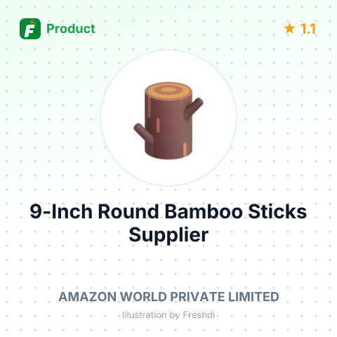 9-Inch Round Bamboo Sticks – summary card, no photo uploaded yet