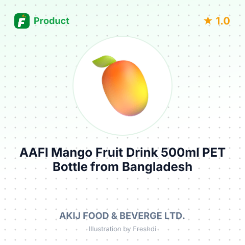 AAFI Mango Fruit Drink 500ml PET Bottle – summary card, no photo uploaded yet