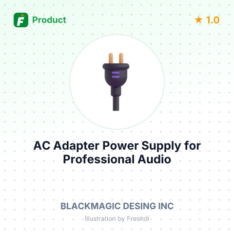 AC Adapter Power Supply for Professional Audio Equipment – summary card, no photo uploaded yet
