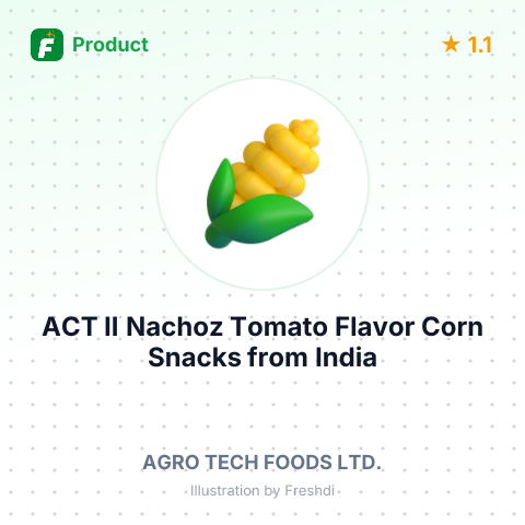 ACT II Nachoz Tomato Flavor Corn Snacks – summary card, no photo uploaded yet