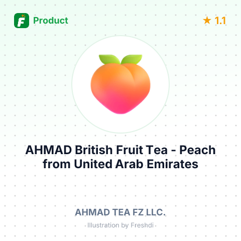 AHMAD British Fruit Tea - Peach – summary card, no photo uploaded yet