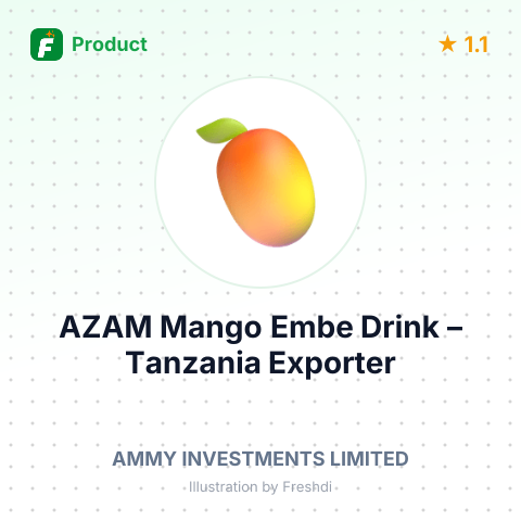 AZAM Mango Embe Drink – summary card, no photo uploaded yet