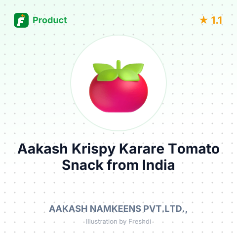 Aakash Krispy Karare Tomato Snack – summary card, no photo uploaded yet