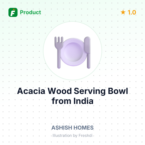 Acacia Wood Serving Bowl – summary card, no photo uploaded yet