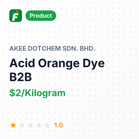 Acid Orange 7 Dye – summary card, no photo uploaded yet