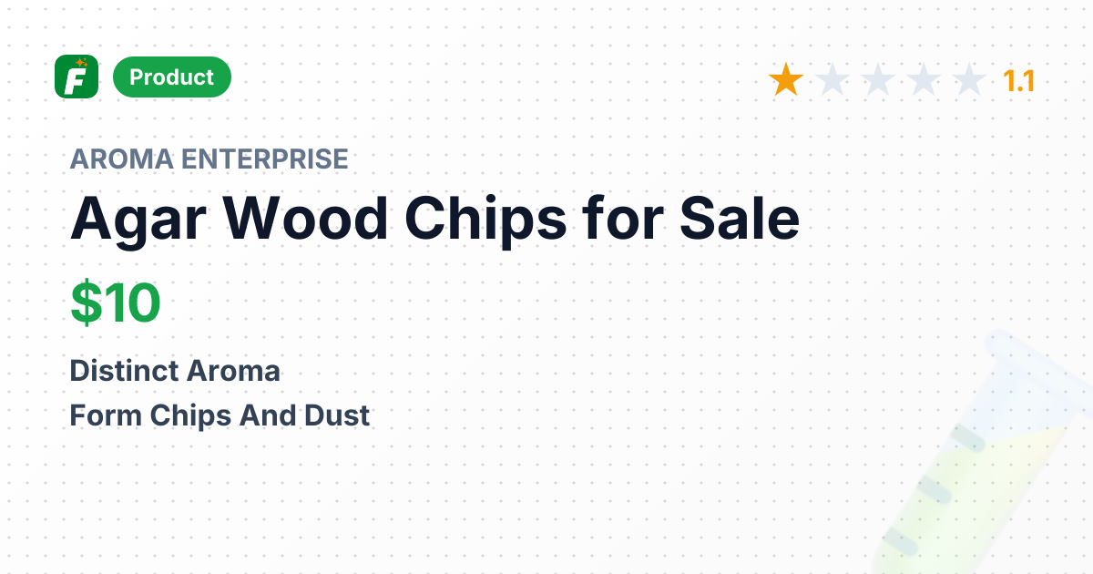 Agar Wood Chips – product summary card, no photo uploaded yet