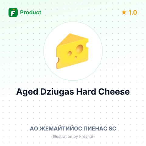 Aged Dziugas Hard Cheese – summary card, no photo uploaded yet