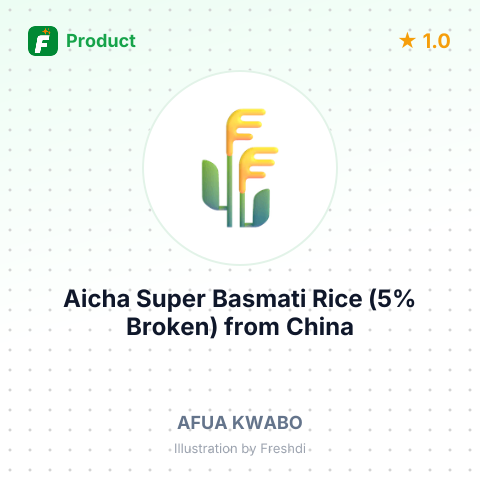Aicha Super Basmati Rice (5% Broken) – summary card, no photo uploaded yet