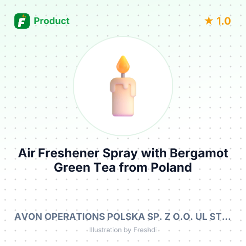 Air Freshener Spray with Bergamot Green Tea – summary card, no photo uploaded yet