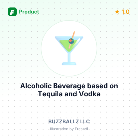 Alcoholic Beverage based on Tequila and Vodka - BuzzBallz Pineapple Colada – summary card, no photo uploaded yet