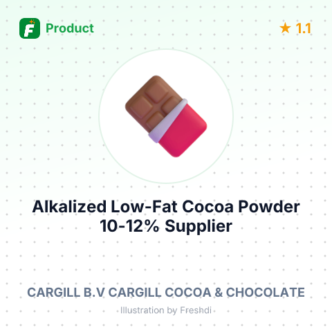 Alkalized Low-Fat Cocoa Powder 10-12% – summary card, no photo uploaded yet