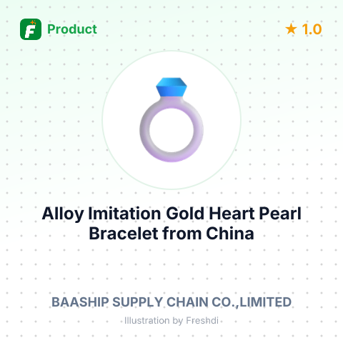 Alloy Imitation Gold Heart Pearl Bracelet – summary card, no photo uploaded yet