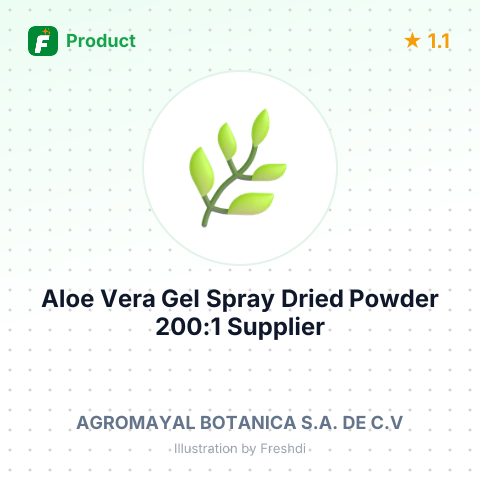 Aloe Vera Gel Spray Dried Powder 200:1 – summary card, no photo uploaded yet