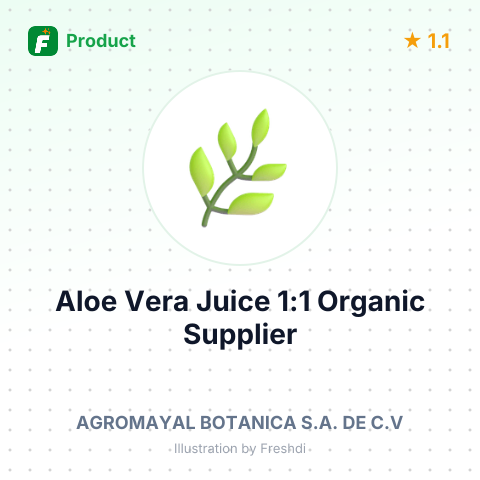 Aloe Vera Juice 1:1 Organic – summary card, no photo uploaded yet