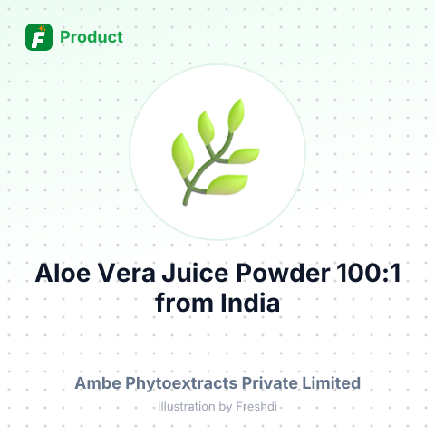 Aloe Vera Juice Powder 100:1 – summary card, no photo uploaded yet