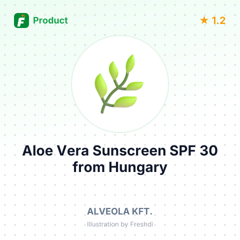 Aloe Vera Sunscreen SPF 30 – summary card, no photo uploaded yet