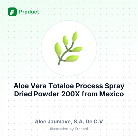 Aloe Vera Totaloe Process Spray Dried Powder 200X – summary card, no photo uploaded yet