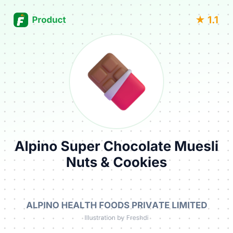 Alpino Super Chocolate Muesli Nuts & Cookies – summary card, no photo uploaded yet