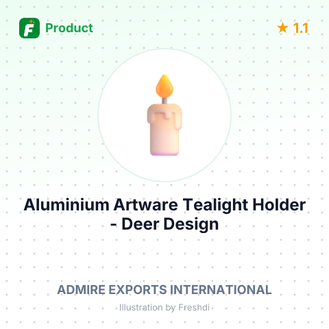 Aluminium Artware Tealight Holder - Deer Design – summary card, no photo uploaded yet