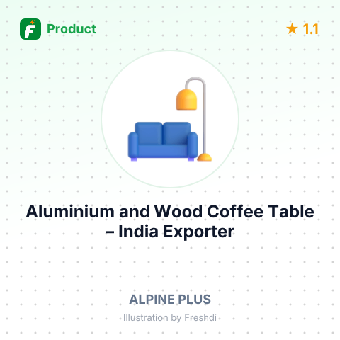Aluminium and Wood Coffee Table – summary card, no photo uploaded yet
