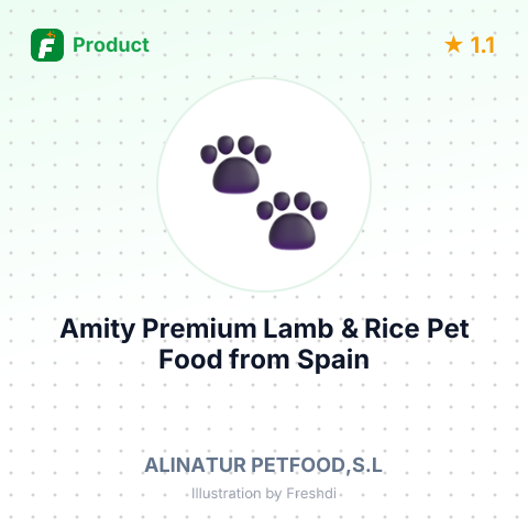 Amity Premium Lamb & Rice Pet Food – summary card, no photo uploaded yet