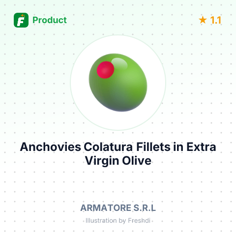 Anchovies Colatura Fillets in Extra Virgin Olive Oil – summary card, no photo uploaded yet