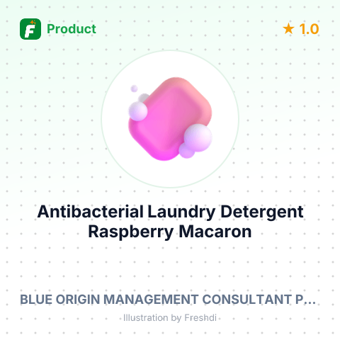 Antibacterial Laundry Detergent, Raspberry Macaron Scent – summary card, no photo uploaded yet