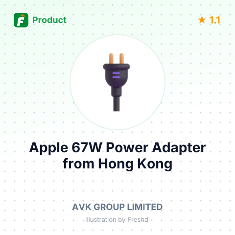 Apple 67W Power Adapter – summary card, no photo uploaded yet