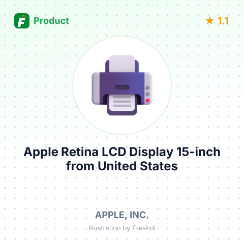 Apple Retina LCD Display 15-inch – summary card, no photo uploaded yet