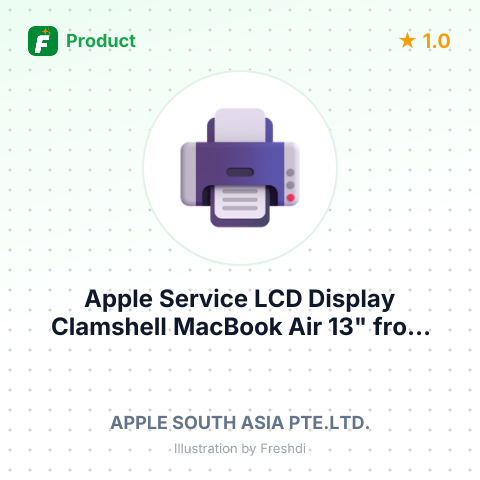 Apple Service LCD Display Clamshell MacBook Air 13" – summary card, no photo uploaded yet