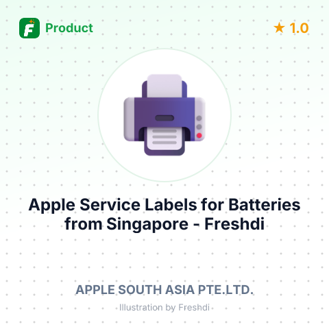 Apple Service Labels for Batteries – summary card, no photo uploaded yet