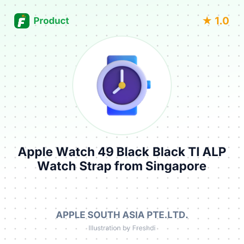 Apple Watch 49 Black Black TI ALP Watch Strap – summary card, no photo uploaded yet