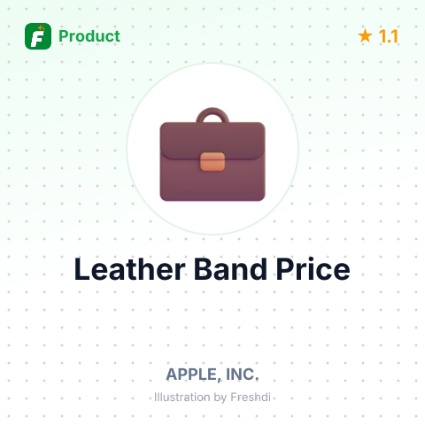 Apple Watch Leather Band – summary card, no photo uploaded yet