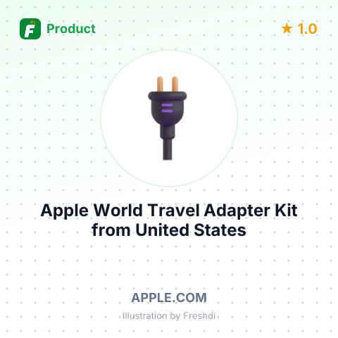 Apple World Travel Adapter Kit – summary card, no photo uploaded yet