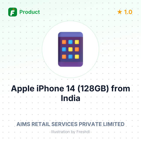 Apple iPhone 14 (128GB) – summary card, no photo uploaded yet