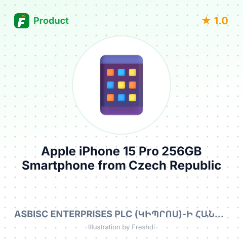 Apple iPhone 15 Pro 256GB Smartphone – summary card, no photo uploaded yet