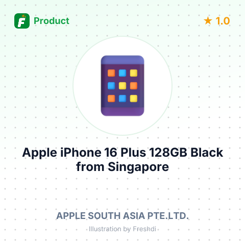Apple iPhone 16 Plus 128GB Black – summary card, no photo uploaded yet